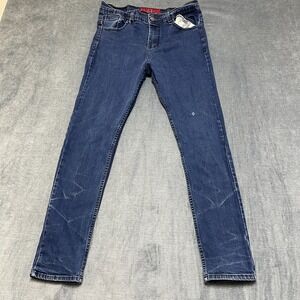 Pepe Jeans Womens 30/29 Blue Denim Stretch Dark Wash Skinny High Rise Slim Fit